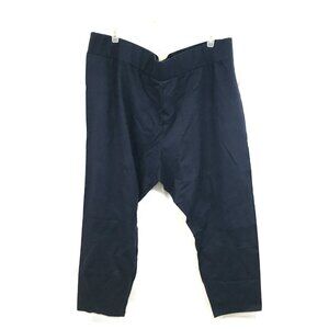 Plus Size Pull On Pants Navy Blue 4X Straight Leg Casual Fit Soft Knit